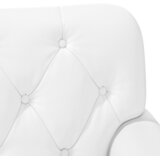  Ljubavni kauč s gumbima Bijela 120 x 65 x 77 cm Umjetna koža | Eponuda.com