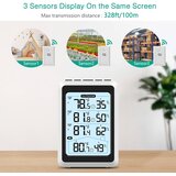 ORIA digitalni termometer in higrometer z 3 brezžičnimi senzorji odprta embalaža | Shoptok.si