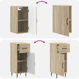  Set kupaonskih ormara od 4 dijela HAARLEM Hrast sonoma | shoptok.hr