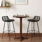  Barski stol 2 pcs Crna 44 x 46 x 91 cm Ratan i Čelik | shoptok.hr
