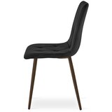 Libra stolica - crni baršun / noge od oraha x 1 | shoptok.hr