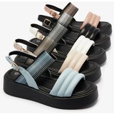 Resti Black women's sandals on a thicker sole Uvino- Footwear | Shoptok.si