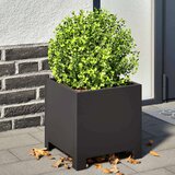 vidaXL Vrtno korito 2 kosa črna 30x30x30 cm jeklo | Shoptok.si
