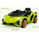  Lamborghini otroški električni avto z 2.4G (12 W), z daljinskim upravljalnikom, 3-5 km/h, MP3, zelen | Shoptok.si