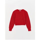 LC Waikiki Round Neck Women's Knitwear Sweater With Patterned Long Sleeves