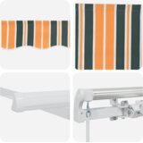  Ročna retraktibilna terasa Zeleno in Rumeno 450x350 cm, (22146244) | Shoptok.si