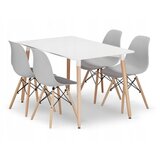 BOLZZ MILANO STO 120x80 cm + Milano set 4 stolice SVETLO SIVA BOLMILTBLWHIT + PC-005 LG | ePonuda.com