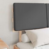 vidaXL Posteljni okvir z oblazinjenim vzglavjem z vzglavjem Temno siva | Shoptok.si