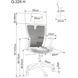  Uredska stolica Q-328H - Tkanina - plavo/crna | shoptok.hr