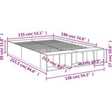  Okvir za krevet crni 135x190 cmkonstruirano drvo | shoptok.hr