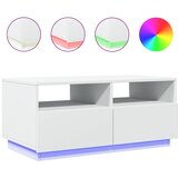 Furnova Klubska mizica z LED lučkami bela 90x49x40 cm, (21914917) | Shoptok.si