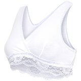Carriwell nedrček za dojenje, čipkast, organski bombaž, S white | Shoptok.si