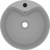 vidaXL Razkošen umivalnik mat svetlo siv 36x13 cm keramičen | Shoptok.si