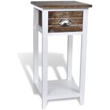 The Living Store Noćni Ormarić s 1 Ladicom Smeđe Bijeli | shoptok.hr