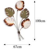 Wallity zidna dekoracija monstera v2, 67 x 100 cm, šarena | Eponuda.com