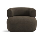 Micadoni Rjav fotelj iz tkanine bouclé Jenny – Home Cene