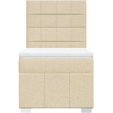 vidaXL Krevet s oprugama i madracem krem 90 x 200 cm od tkanine | shoptok.hr