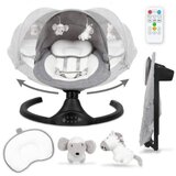 Kidwell Luxi 2u1 električna stolica za ljuljanje, sivo-crna | shoptok.hr