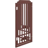  Vrata za pse s vratima, sklopiva, 6 panela, smeđa, 300 cm, drvo topole | shoptok.hr
