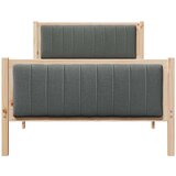  Okvir kreveta smeđe i tamnosivo 100 x 200 cm Masivna borovina | shoptok.hr