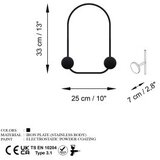 WALLXPERT metalna zidna kuka crna boja frog | ePonuda.com