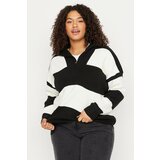 Trendyol Curve Plus Size Sweater - Black - Relaxed fit Cene