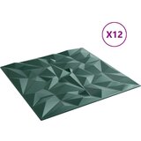 vidaXL Stenski paneli 12 kosov zeleni 50x50 cm XPS 3 m² ametist | Shoptok.si