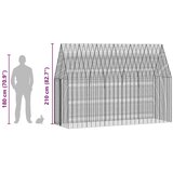  Kletka za zajce srebrna 300 x 100 x 210 cm Cinkana jeklena, (5000204333) | Shoptok.si
