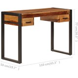  Radni stol s 2 ladice od masivnog drva akacije 110 x 50 x 77 cm | shoptok.hr