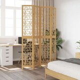 vidaXL Paravan 4-delni rjav trden les pavlovnije | Shoptok.si
