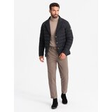 Ombre Men's quilted jacket with jacket cut - black | Eponuda.ba