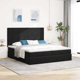  Otomanski okvir kreveta s madracima crni 200x200cm baršunasti | shoptok.hr