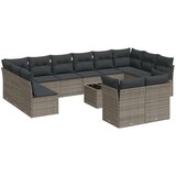  13-dijelni set vrtnih sofa od poliratana s jastucima sivi | shoptok.hr