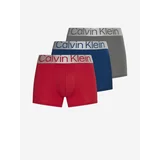 Calvin Klein Set of three men's boxers in gray, blue and red Calvin Kl - Men