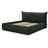 Bobochic Paris Tamno zeleni tapecirani bračni krevet s prostorom za odlaganje s podnicom 160x200 cm Jade – Cijene