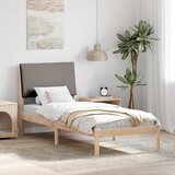 vidaXL Kovinska posteljna konstrukcija Rjava in taupe 80 x 200 cm, (5000084452) | Shoptok.si