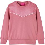  Dječja topla majica baršunasta s patchworkom boja maline 140 | shoptok.hr