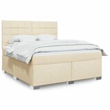  Krevet s oprugama i madracem krem 180x200 cm od tkanine | shoptok.hr