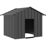 vidaXL Kućica za pse s krovom 131x101x102 cm pocinčani čelik | shoptok.hr