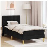 vidaXL Okvir kreveta s madracem Crna 90 x 190 cm Tkanina - Crna 90 x 190 cm | shoptok.hr