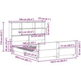 vidaXL Posteljni okvir brez vzmetnice voščeno rjav 160x200 cm borovina | Shoptok.si