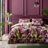 RHS Vijolična bombažna posteljnina za zakonsko posteljo 200x200 cm Pia Floral – | Shoptok.si
