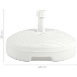  Stalak za suncobran s pijeskom/vodom 20L bijeli plastični ratan | shoptok.hr
