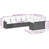  9-dijelni set vrtnih sofa od poliratana s jastucima sivi | shoptok.hr
