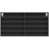  Vitrina crna 100x8,5x50 cm konstruirano drvo | shoptok.hr