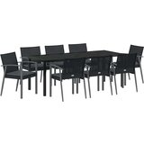  Vrtni set za objed 9 pcs Crna i Siva PE ratan | Eponuda.com