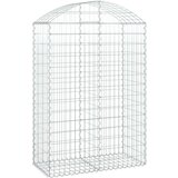 vidaXL Gabionska košara s lukom 100x50x140/160 cm pocinčano željezo | shoptok.hr