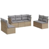 Maison Chic Seti vrtnega pohištva - Vrtna garnitura - Vrtni pohištvo set 7-delna z blazinami bež poli ratan, (21805830) | Shoptok.si