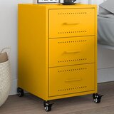 vidaXL Nočna omarica gorčično rumena 36x39x59 cm jeklo | Shoptok.si
