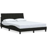 Maison Chic Posteljni okvir - Dvoposteljna postelja - Zakonska postelja brez vzmetnice črn 140x190 cm blago-J11720, (21775252) | Shoptok.si